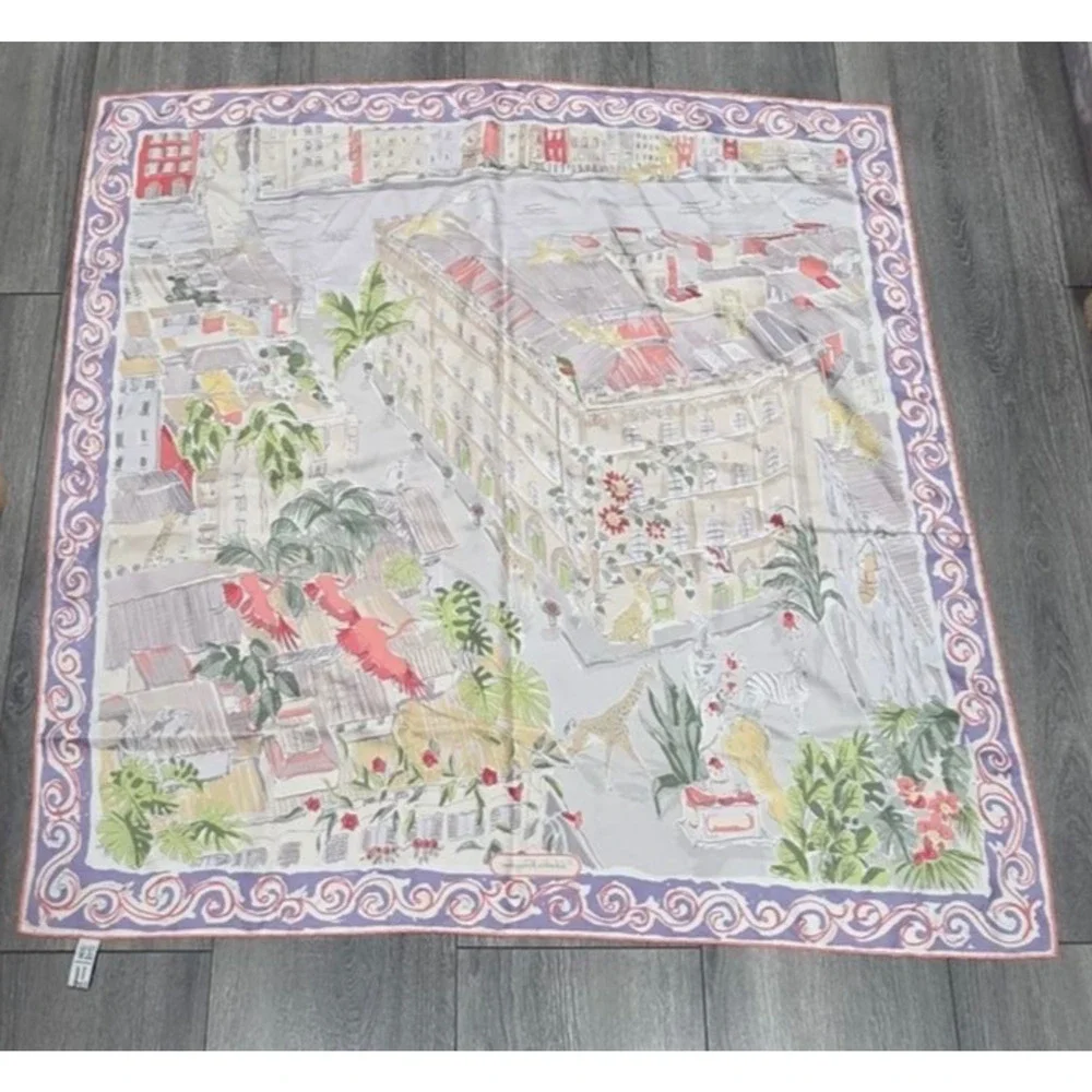 Salvatore Ferragamo Italy silk Women's Scarf Silk Shawl Econic A009601